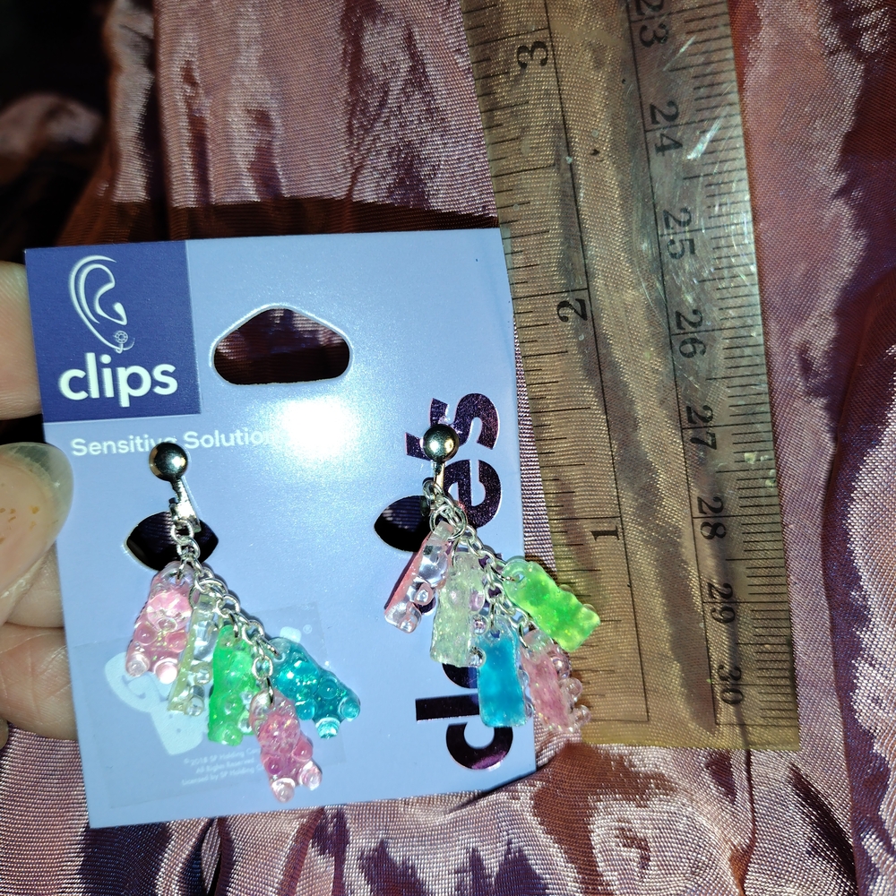 Colorful Clip-On Earrings Claire's Sensitive Solutions Collection New